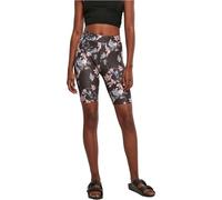 Urban Classics Women's Ladies Soft AOP Cycle Shorts Yoga Shorts, blacksoftflower, M