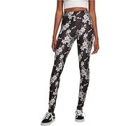 Urban Classics Women's Ladies Soft AOP Leggings, Blackflower, L