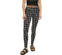 Urban Classics Women's Ladies Soft AOP Leggings, Blackpeace, XXL
