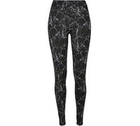 Urban Classics Women's Ladies Soft AOP Leggings Yoga Pants, Blackmarble, L