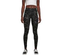 Urban Classics Women's Ladies Soft AOP Leggings Yoga Pants, blackmarble, XL