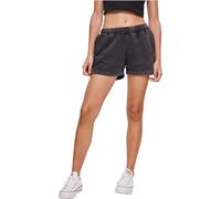 Urban Classics Women's Ladies Stone Washed Shorts, Black, XL