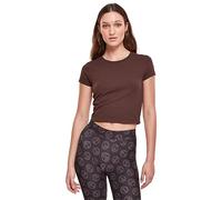 Urban Classics Women's Ladies Stretch Jersey Cropped Tee T-Shirt, Brown, XXXXXL