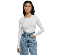 Urban Classics Women's Ladies Stretch Jersey Longsleeve Body T-Shirt, White, M