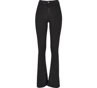 Urban Classics Women's Ladies Super Stretch Bootcut Denim Pants Pants, Black Stone Washed,