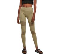 Urban Classics Women's Ladies Tech Mesh Leggings, Khaki, XS