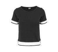 Urban Classics Women's Ladies Terry Mesh Tee T-Shirt, Multicoloured (blk/wht 50), S