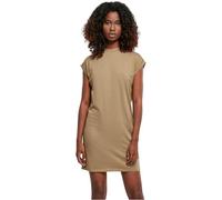 Urban Classics Women's Ladies Turtle Extended Shoulder Dress, Khaki, S