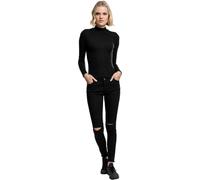 Urban Classics Women's Ladies Turtleneck Longsleeve T-Shirt, Black (Black 7), L