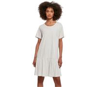 Urban Classics Women's Valance Tee Dress, T-Shirt Dress for Women with Valance Roots on The Skirt Part, Sizes XS - 5XL, Lightgrey, XL