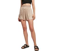 Urban Classics Women's Ladies Viscose Satin Resort Shorts Dress, softtaupe, S