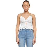 Urban Classics Women's Ladies Waffle Pique Ruffle Top Undershirt