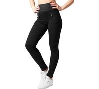 Urban Classics Women's Leggings Interlock High Waist - Sports Leggings - Black (Schwarz), Small (Manufacturer size: Small)