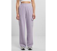 Urban Classics Womens Lilac Cotton Blend Straight-Leg Terry Cargo-Style Sweatpants - Size X-Large