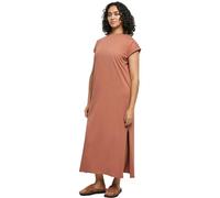 Urban Classics Women's Ladies Long Extended Shoulder Dress, Terracotta, L