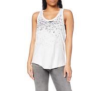 Urban Classics Women's Long Leo Print Loose Sports Tank top, Multicoloured (Wht/Blk 00224), S