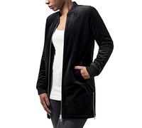 Urban Classics Women's Long Velvet Jacket, Black (Black 7), S