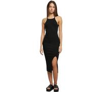 Urban Classics Women's Ladies Midi Rib Knit Crossed Back Dress, Black, S