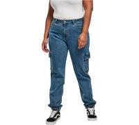 Urban Classics Women's Organic Stretch Denim Cargo Trousers, Clearblue Washed, W27