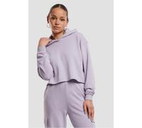 Urban Classics Oversized Cropped Light Terry Hoodie Purple M Women