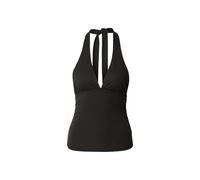 Urban Classics Women's Polyamide Jersey Halterneck Top - Bodycon Halter Neck Top in Slim Fit - Soft Stretch Top with Bow at the Neck