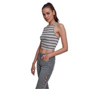 Urban Classics Women's Rib Stripe Cropped Top, Multicoloured (Navy/White/Grey 01312), L UK