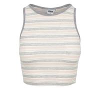 Urban Classics Women's Tb1931-ladies Rib Stripe Cropped Top, Multicoloured (Pink/White/Grey 01313), M