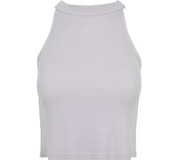 Urban Classics Women's Rib Turtleneck Cropped Top, Gray, S