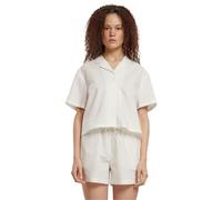 Urban Classics Women's Seersucker Shirt White L, White, Large