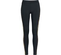 Urban Classics Women's Tb2637-ladies Side Striped Pattern Leggings, Blk/Leo, S