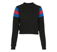 Urban Classics Leeve Stripe Crew Long Sleeve T-shirt Black L Woman