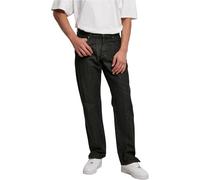 Urban Classics Women's Straight Slit Jeans Shorts, Black raw, 38