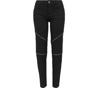 Urban Classics Women's Stretch Biker Pants, Black, 26 Slim