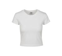 Urban Classics Women's Stretch Jersey Cropped Tee T-Shirt, White, Large