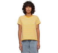 Urban Classics Women's T-Shirt Ladies Regular Striped Tee White/Magicmango M, White/Magicmango, M