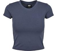 Urban Classics Women's T-Shirt Ladies Stretch Jersey Cropped Tee, vintageblue, L
