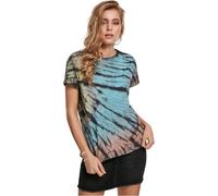 Urban Classics Women's Tb3449-ladies Tie Dye Boyfriend Tee T-Shirt, Black, M