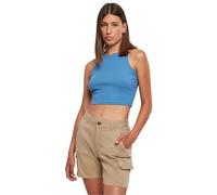 Urban Classics Women's Tb1498-ladies Cropped Rib Top Cami Shirt, Horizon Blue, M