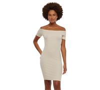 Urban Classics Women's Tb1501-Ladies Off Shoulder Rib Dress, Whitesand, XL