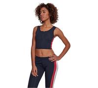 Urban Classics Women's Tb1895-ladies Side Stripe Cropped Zip Top, Multicoloured (Navy/Fire Red/White 01224), XL