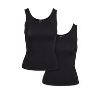 Urban Classics Women's Tb1907-ladies 2-Pack Basic Stretch Top, Black, Large