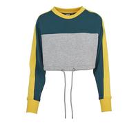 Urban Classics Women's Tb1987-ladies Cropped 3-tone Stripe Crew Sweater (pack of 1)