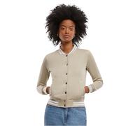 Urban Classics Women's Tb1990-ladies College Sweat Jacket Light, Chalkdust/Chalkdust, S