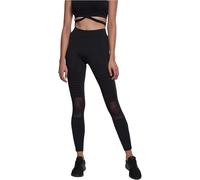 Urban Classics Women's Ladies Tech Mesh Biker Leggings, Black (Black 00007), XS
