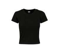 Urban Classics Women's Tb2754-ladies Stretch Jersey Cropped Tee T-Shirt, Black, XXL
