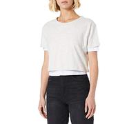 Urban Classics Women's Tb2837-ladies Full Double Layered Tee T-Shirt, Light Grey/White, M