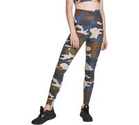 Urban Classics Women's Tb3424-ladies High Waist Tech Leggings Dress Pants, Summerolive Camo, S