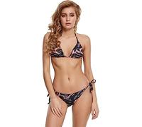Urban Classics Women's Tb3460-ladies Tie Dye Bikini Set, Vintage Blue/Papaya, L