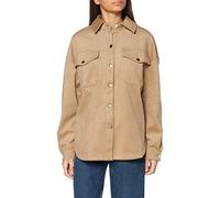 Urban Classics Women's Tb3779-ladies Classic Overshirt Shirt, lightground, Large
