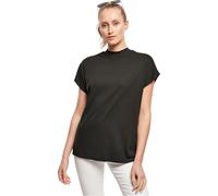 Urban Classics Women's Tb4085-ladies Oversized Cut On Sleeve Viscose Tee T-Shirt, Black, Large
